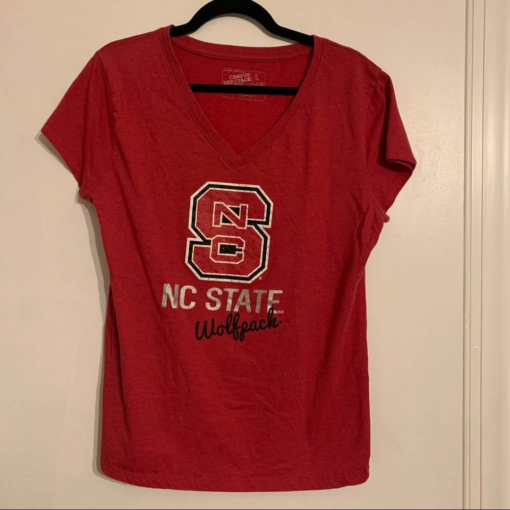 NCSU shirt with embellishments